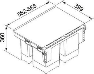 Franke Sortownik odpadów SORTER GARBO 60-4 121.0200.676 - Kosze na śmieci - miniaturka - grafika 6