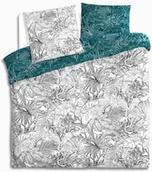 Pościel - Atmosphera Komplet dwustronnej pościeli bawełnianej w piękny roślinny wzór w rozmiarze 240 cm x 220 cm B07JQ5PDLT - miniaturka - grafika 1