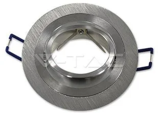 v-tac Oprawa Oczko V-TAC Aluminiowa Odlew 1xGU10 Okrągła Aluminium Szczotkowane VT-782 - Oprawy, klosze i abażury - miniaturka - grafika 2