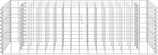 vidaXL Donica gabionowa z galwanizowanej stali, 90 x 30 x 30 cm - Donice - miniaturka - grafika 4
