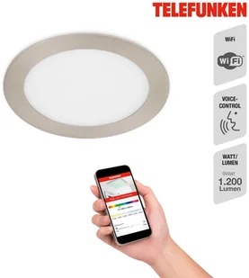 Telefunken Oprawa wpuszczana LED Virgo, RGBW nikiel  17cm - Oprawy, klosze i abażury - miniaturka - grafika 2