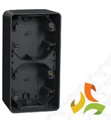 Klawisze i ramki - Schneider Electric MUREVA STYL Podstawa naścienna 2 podwójna pionowa IP55 antracyt MUR37912 MUR37912/SCH - miniaturka - grafika 1