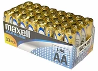 Baterie i akcesoria - Maxell LR6 AA baterie alkaliczne opakowanie de 32 pilas złote lr03-pk40 mxl - miniaturka - grafika 1