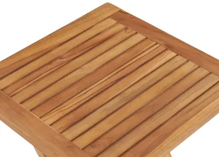 vidaXL Składany stolik ogrodowy, 45x45x45 cm, lite drewno tekowe - Stoły ogrodowe - miniaturka - grafika 5