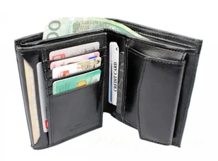 Elkor Portfel Skórzany (PL) Skóra Licowa Duży Pionowy Bez Zapięcia Dwa Skrzydełka - Portfele - miniaturka - grafika 5