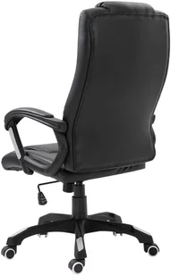 Fotel biurowy, krzesło biurowe vidaXL Krzesło biurowe, czarne, sztuczna skóra - Fotele i krzesła biurowe - miniaturka - grafika 5