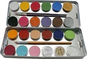 Pozostałe kosmetyki - Eulenspiegel pędzel do makijażu paleta ", 3 błyszczące i 3, 21 kolorów 224205 - miniaturka - grafika 1