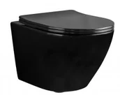 Miski WC - Rea C8936 Carlo Mini Rimless Flat Black - miniaturka - grafika 1