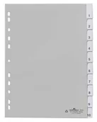 Przekładki do segregatorów - DURABLE Przekładki do segregatora A4 10 stron szare 6441-10 - miniaturka - grafika 1