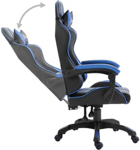 vidaXL vidaXL Fotel dla gracza, niebieski, PU - Fotele gamingowe - miniaturka - grafika 11
