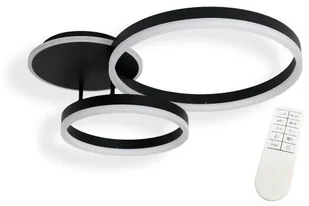 BERGE LAMPA LED BOSTON SUFITOWO - ŚCIENNA 75W CZARNA - MULTIKOLOR (3000-6000K) + PILOT LAMPA-B7216 - Lampy ścienne BERGE LAMPA LED BOSTON SUFITOWO - ŚCIENNA 75W CZARNA - MULTIKOLOR (3000-6000K) + PILOT LAMPA-B7216 - Lampy ścienne - miniaturka - grafika 1