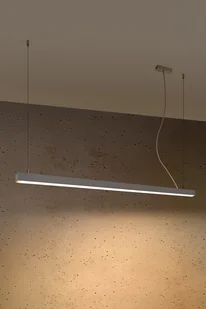Thoro Nowatorska Lampa Wisząca PINNE 1450 ALUMINIUM Minimalistyczny Design Lampa Sufitowa Natynkowa Żyrandol Moduł LED Ciepła Barwa Światła Oświetlenie do Salonu Nad Stół Sypialni Biura Oprawa THORO TH.085 - Lampy sufitowe - miniaturka - grafika 2