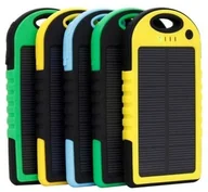 Ładowarki i akumulatory - Kacper Gucma Akumulator zewnętrzny Power Bank 5000mAh Li-Polymer DC 5V/1A z panelem słonecznym w wodoodpornej obudowie - miniaturka - grafika 1