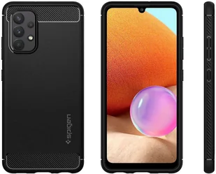 Spigen Etui Rugged Armor do Samsung Galaxy A52s A52 LTE 5G Matte Black ACS02315 - Etui i futerały do telefonów - miniaturka - grafika 2