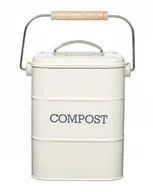 Kosze na śmieci - Kitchen Craft LIVING NOSTALGIA KOMPOSTOWNIK Z FILTREM WĘGLOWYM ECRU LNCOMPCRE - miniaturka - grafika 1