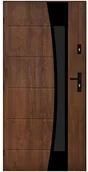 Drzwi zewnętrzne - Pantor Drzwi zewnętrzne stalowe Lyon czarno orzechowe 90 lewe - miniaturka - grafika 1