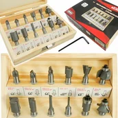 Pozostałe wyposażenie warsztatu - VERKE FREZY KSZTAŁTOWE DO DREWNA 12el FREZ FREZARKI V05068 - miniaturka - grafika 1