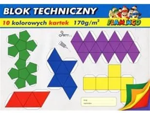 Titanum Blok techniczny A4 Flamingo z kolorowymi kartkami 10 kartek - Szkolne artykuły papiernicze - miniaturka - grafika 2