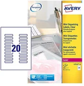 Dodatki do drukarek i skanerów - Avery Clear Addressing Labels Laser 20 per sheet 55 X 12.7 mm Ref L7552 25 [500 Labels] L7552-25 - miniaturka - grafika 1