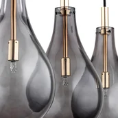 Lampy sufitowe - Euluna Lampa wisząca Oaza, 4-pkt., szary dym/czarna - miniaturka - grafika 1