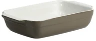 Patelnie - Crealys 512728 owalna forma do zapiekania z ceramicznymi uchwytami, 25 x 15 x 5 cm, szaro-brązowa 512728 - miniaturka - grafika 1