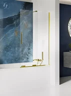 Parawany nawannowe - New Trendy Parawan wannowy 120 cm Smart Light Gold EXK-4306 EXK-4306 - miniaturka - grafika 1