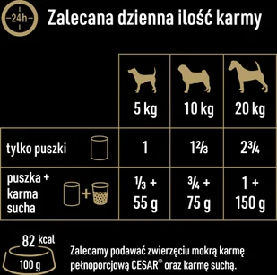 Cesar CESAR puszka 400g mokra karma pełnoporcjowa dla dorosłych psów bogata w wołowinę przybrana marchewką fasolką i ziołami 47807-uniw - Przysmaki dla psów - miniaturka - grafika 8