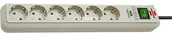 Przedłużacze i rozgałęźniki - Brennenstuhl 1159750015 ochrona przeciwprzepięciowa 6 Gniazdo(a) sieciowe Szary 1,5 m, Listwa zasilająca - miniaturka - grafika 1