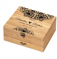 Gadżety dla niej i dla niego - Murrano Akcesoria do wina dedykacja zestaw dla pary z okazji ślubu ZDW4-038 - miniaturka - grafika 1