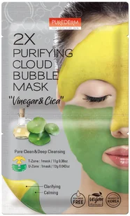 Purederm Bąbelkująca maseczka żółto - zielona z octem jabłkowym i wąkrotką azjatycką, 11g + 12g ADS792 - Maseczki do twarzy Purederm Bąbelkująca maseczka żółto - zielona z octem jabłkowym i wąkrotką azjatycką, 11g + 12g ADS792 - Maseczki do twarzy - miniaturka - grafika 1
