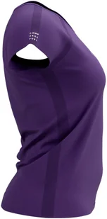 Compressport Koszulka biegowa damska z krótkim rękawem TRAINING T-SHIRT fioletowa - Bielizna sportowa damska - miniaturka - grafika 3