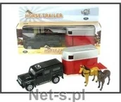 Samochody i pojazdy dla dzieci - Hipo Land Rover z przyczepą do transp koni w pud - miniaturka - grafika 1