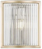 Lampy ścienne - Zuma Line Klasyczna LAMPA ścienna SERGIO W0528-01A-V6AC szklana OPRAWA kinkiet złoty __code-67596 - miniaturka - grafika 1