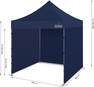 Home&Garden Namiot handlowy 200 x 200 cm granatowy 476813 - Pawilony ogrodowe - miniaturka - grafika 3