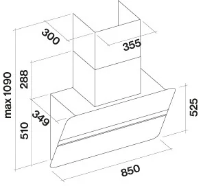 Falmec Flipper 85 Biały matowy - Okapy kuchenne - miniaturka - grafika 3