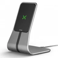 Stacje dokujące do telefonów - XVIDA XVIDA (POWER 2) Wireless Charging Desk Stand - Ładowarka indukcyjna Qi 7.5W na biurko (srebrny) W2-DESKM-01SI-EU - miniaturka - grafika 1