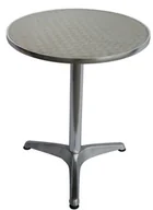 Stoły ogrodowe - Vente-Unique Okrągły stół ogrodowy MONTMARTRE z aluminium - miniaturka - grafika 1