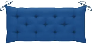 vidaXL Składana ławka ogrodowa z poduszką, 118 cm, bambusowa 3063874 - Ławki ogrodowe - miniaturka - grafika 7