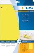 Etykiety do drukarek - Herma Etiketten A4 neon-gelb 210x297 mm Papier matt 20 St. - 5148 - miniaturka - grafika 1