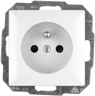 Gniazdka elektryczne - Abex Gniazdo Perła 2P+Z białe - miniaturka - grafika 1