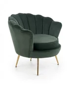 Fotele - Halmar Fotel Amorinito ciemnozielony - miniaturka - grafika 1