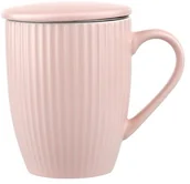 Kubki - Altom BALLERINA KUBEK BARYŁKA 300 ML Z ZAPARZACZEM I POKRYWKĄ RÓŻOWY NBC OPASKA PVC 5907508110819 - miniaturka - grafika 1