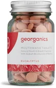 Płyny do płukania jamy ustnej - GEORGANICS Georganics, Naturalne tabletki do płukania jamy ustnej, Eucalyptus, 180 tabletek - miniaturka - grafika 1