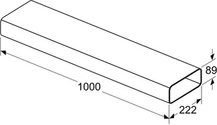 Bosch Płaski kanał prosty 1000mm Bosch do płyty Bosch PVQ711F15E) HEZ9VDSM2 - Akcesoria do wentylacji i klimatyzacji - miniaturka - grafika 2