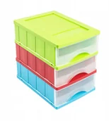 Pojemniki na zabawki - OKT Zestaw 3 szuflad A5 25 x 18 x 27 cm - miniaturka - grafika 1