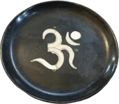 Kadzidła i dodatki - Fraida.pl Podstawka do kadzideł kamienna - inkrustowany znak OM 16240 - miniaturka - grafika 1