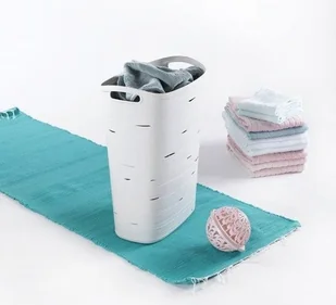 Curver Kosz na bieliznę Ribbon, biały, 49 l - Kosze na bieliznę - miniaturka - grafika 3