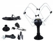 Anteny TV - Wiedyska Antena dookólna TV Mobil Korona 12V + magnes + uchwyt na szybę + zasilacz 12/230V - miniaturka - grafika 1