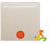 Wyłączniki światła i elektryczne - Hager BERKER B.KWADRAT Klawisz z podświetleniem z polem opisowym do wyłączników 1 pojedynczy z 5-cioma soczewkami krem połysk 5316288992 5316288992/HAG - miniaturka - grafika 1