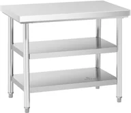 Stoły gastronomiczne - Royal Catering Catering Stół roboczy - 3 poziomy - 100 x 60 cm - 600 kg - stal nierdzewna RCWT-100X60-3L-E RCWT-100X60-3L-E - miniaturka - grafika 1